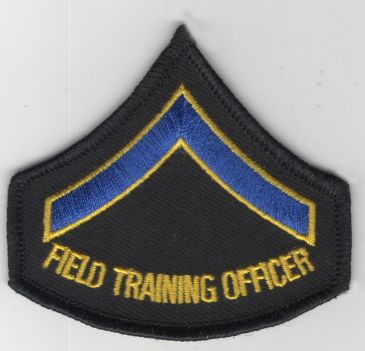 FIELD TRAINING OFFICER ROYAL BLUE with MEDIUM GOLD on BLACK CHEVRON - SOLD in PAIRS.